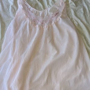 Vtg Sears Charmode pink layered babydoll Large